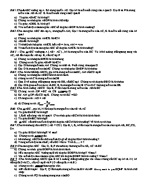 Đề cương ôn thi môn Hình học Lớp 7